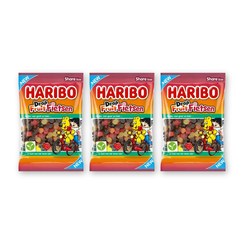 Haribo Drop fruit fietsen 3-pack