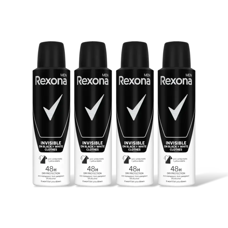 Rexona Men invisible anti-transpirant 4-pack