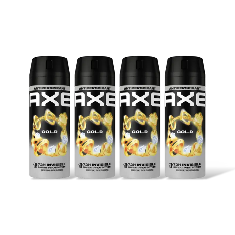 Axe Gold anti-transpirant spray 4-pack