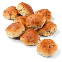 Een afbeelding van AH Extra lang lekker mini rozijnenbollen