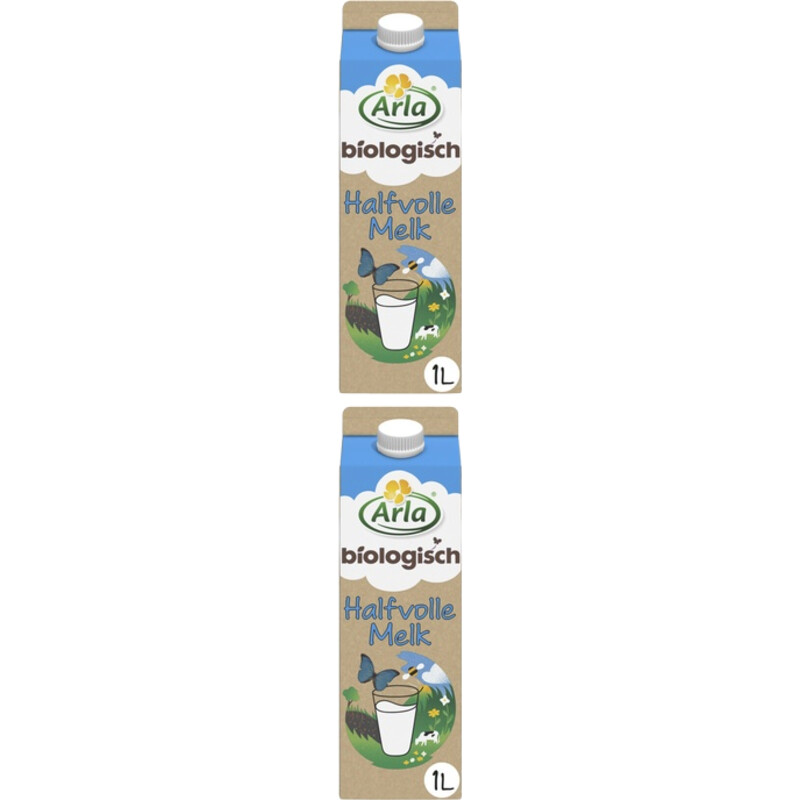 Een afbeelding van Arla Biologisch halfvolle melk 2-pack
