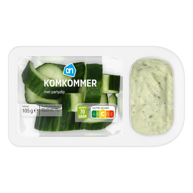 Komkommer met partydip