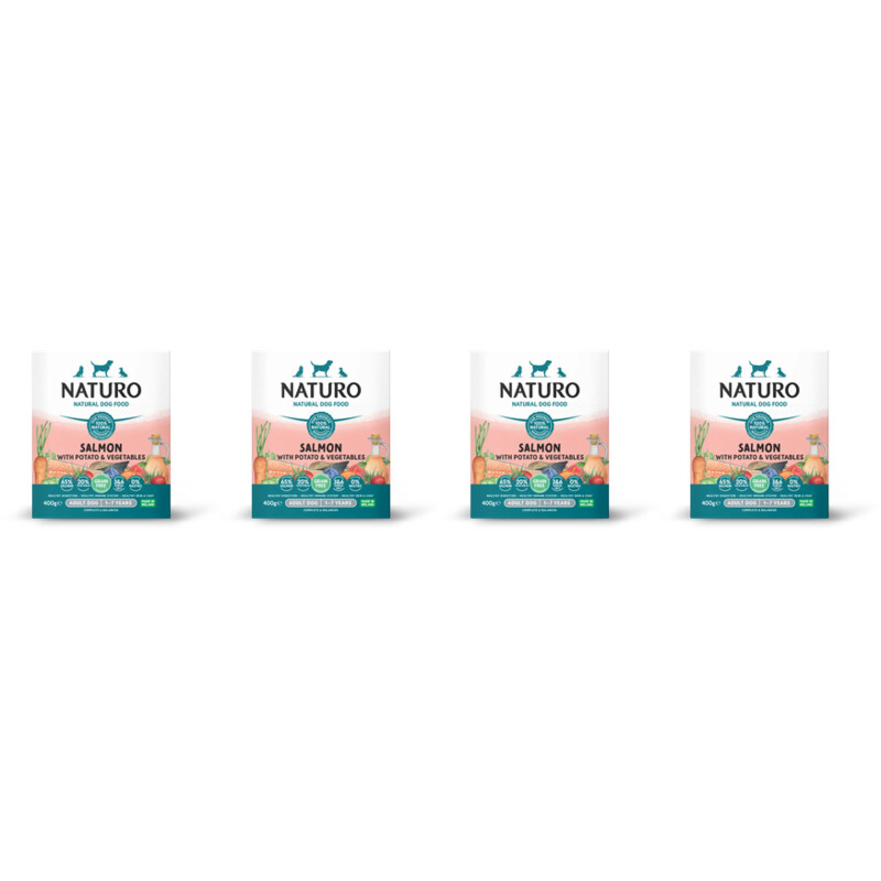 Naturo Zalm en aardappel voor de hond 4-pack