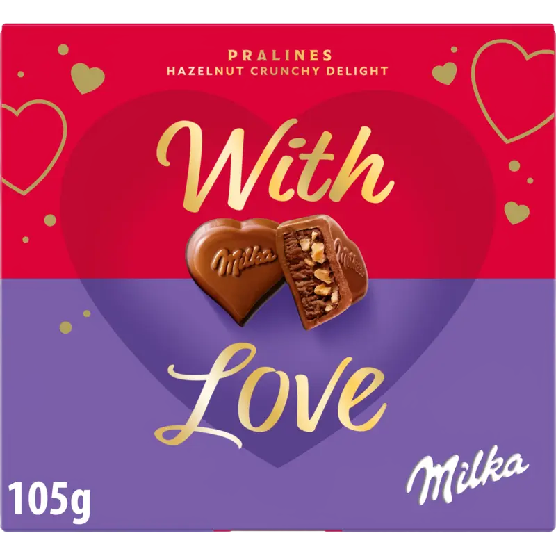 MILKA WITH LOVE CHOCOLADE 105 GR