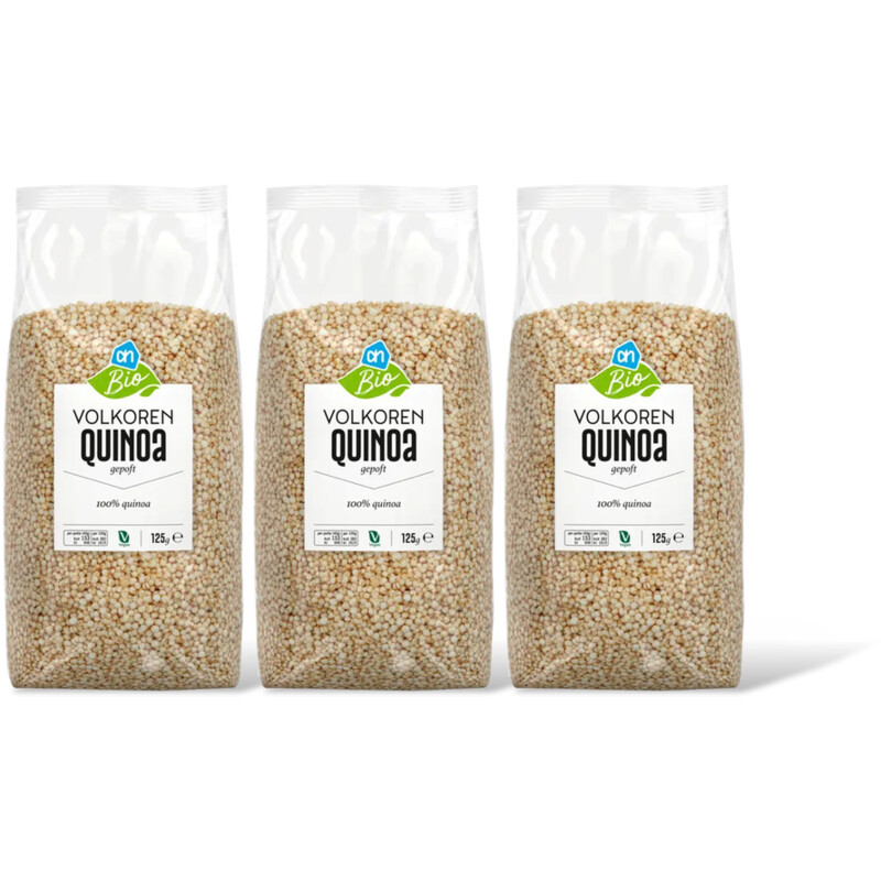 AH Biologisch 100% Volkoren quinoa gepoft 3-pack