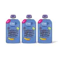 Ella's kitchen Blauwe bessen, appels, bananen 4m+ 3-pck