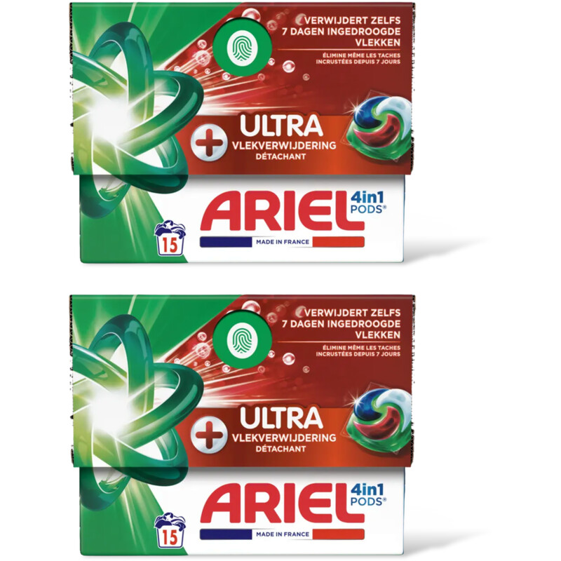 Ariel 4in1 pods+ ultra wasmiddelcapsules 2-pck