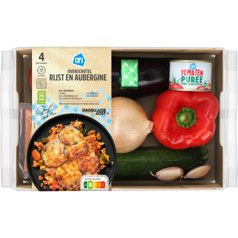 Een afbeelding van AH Ovenschotel rijst verspakket bel