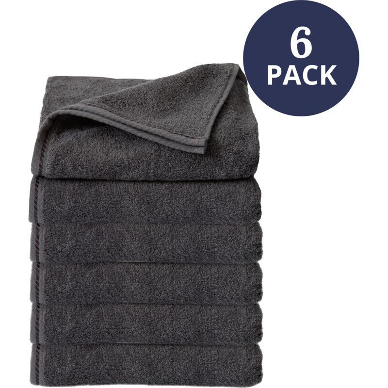 Een afbeelding van Ten Cate 3x 2-pack handdoeken antraciet