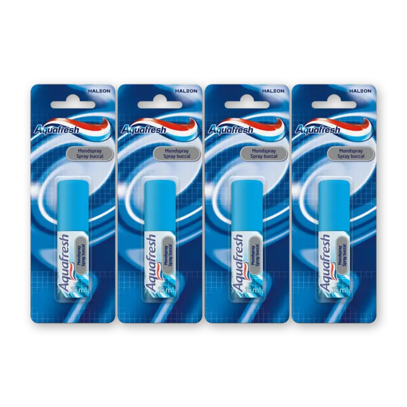 Aquafresh Freshmint mondspray 4-pack