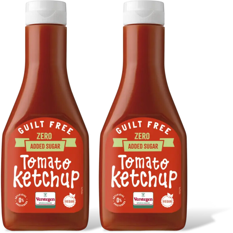 Verstegen Tomaten ketchup zero added sugar 2-pack