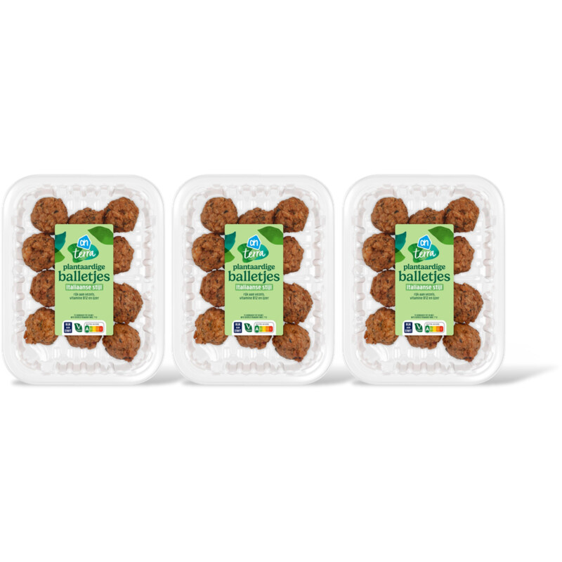 AH Terra Plantaardige balletjes Italiaans 3-pack