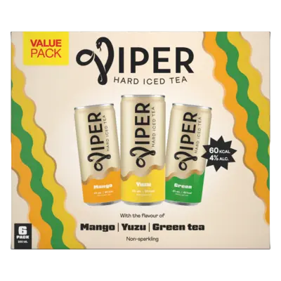 pdp-image-Viper Hard seltzer green tea mango yuzu 6-pack