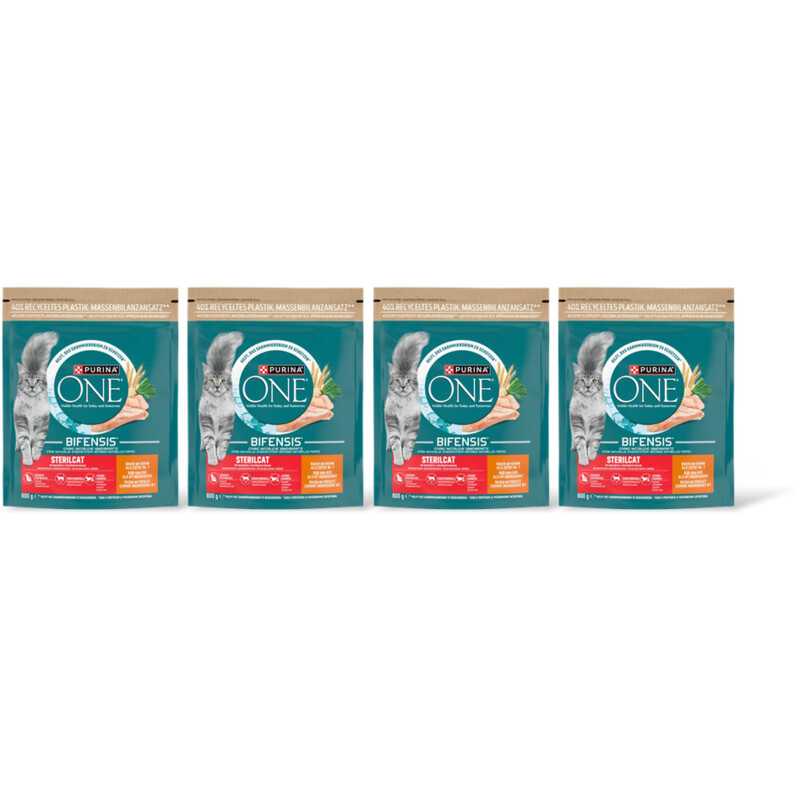 Purina ONE Sterilcat rijk aan kip 4-pack