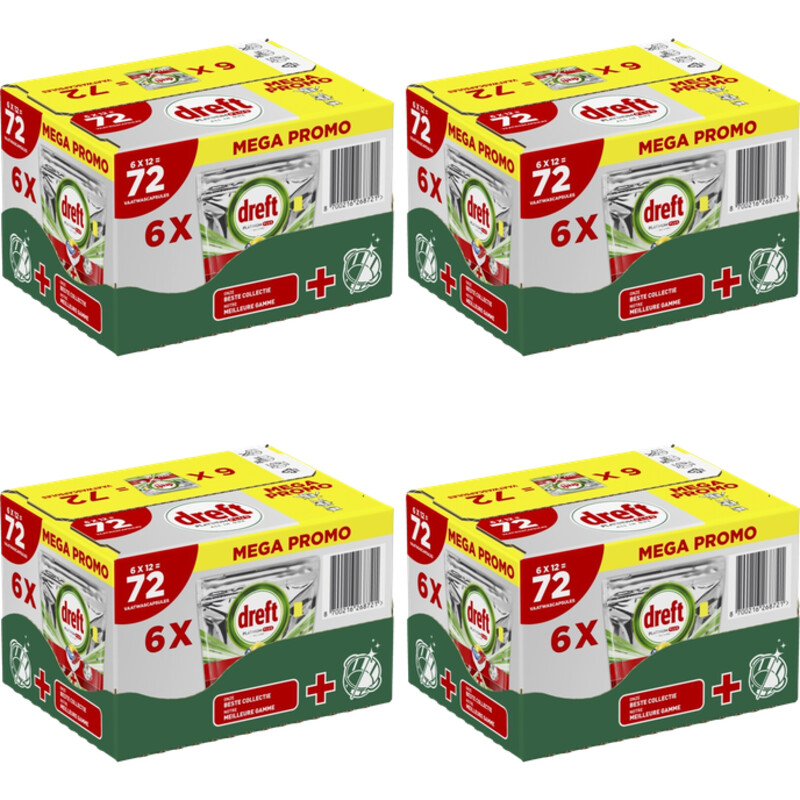 Een afbeelding van Dreft Platinum plus vaatwastabletten 6x 4-pack