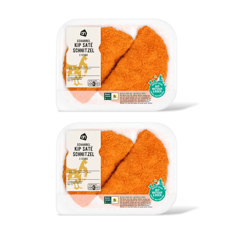 AH Scharrel kip sate schnitzel 2 stuks 2-pk