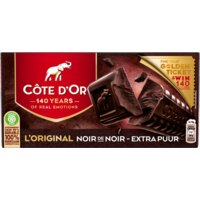 Een afbeelding van Côte d'Or Noir de noir tablet 2 stuks BEL