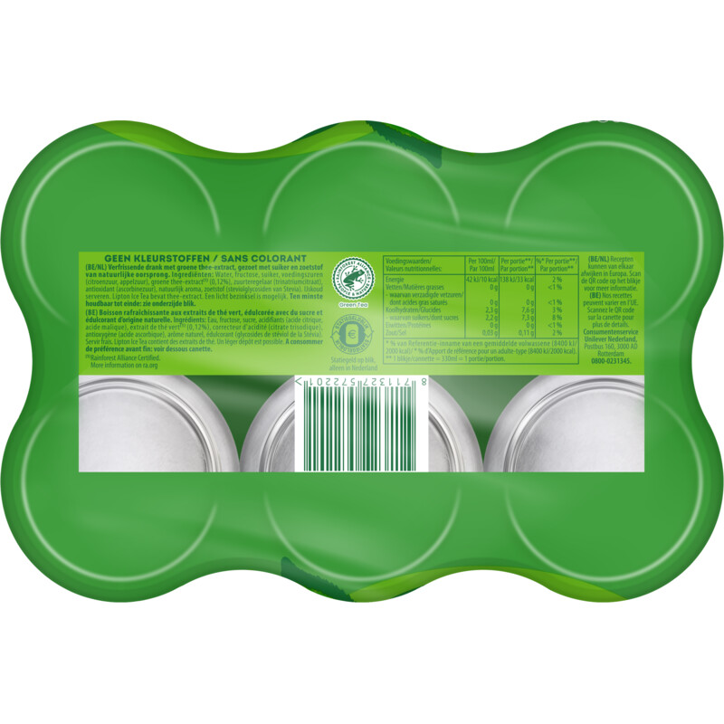 Een afbeelding van Lipton Ice tea green 6-pack
