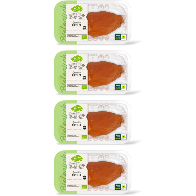 AH Biologisch Gerookte kipfilet 4-pack