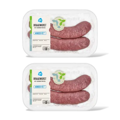 pdp-image-AH Braadworst minder vet 2 stuks 2-pack
