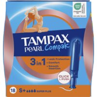 Een afbeelding van Tampax compak pearl super plus SP X18