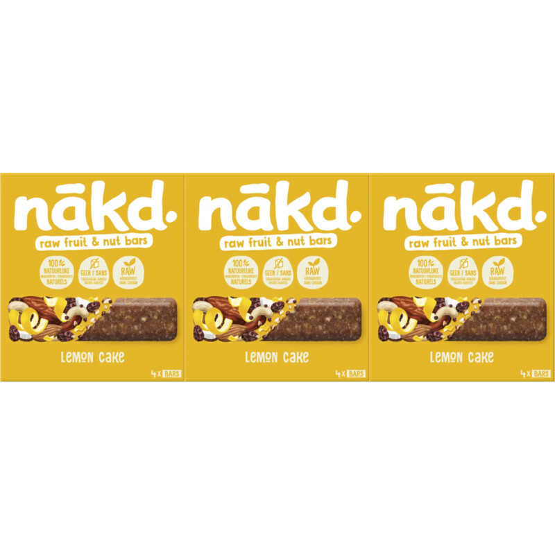 Nakd Lemon cake bars 3-pack