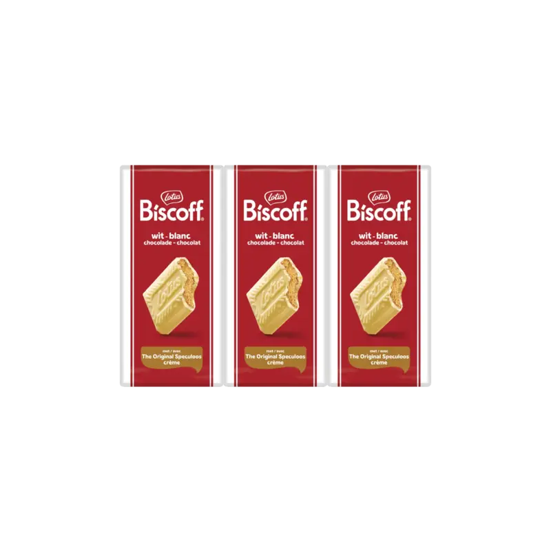Lotus Biscoff Speculoos witte chocolade crème 3-pack