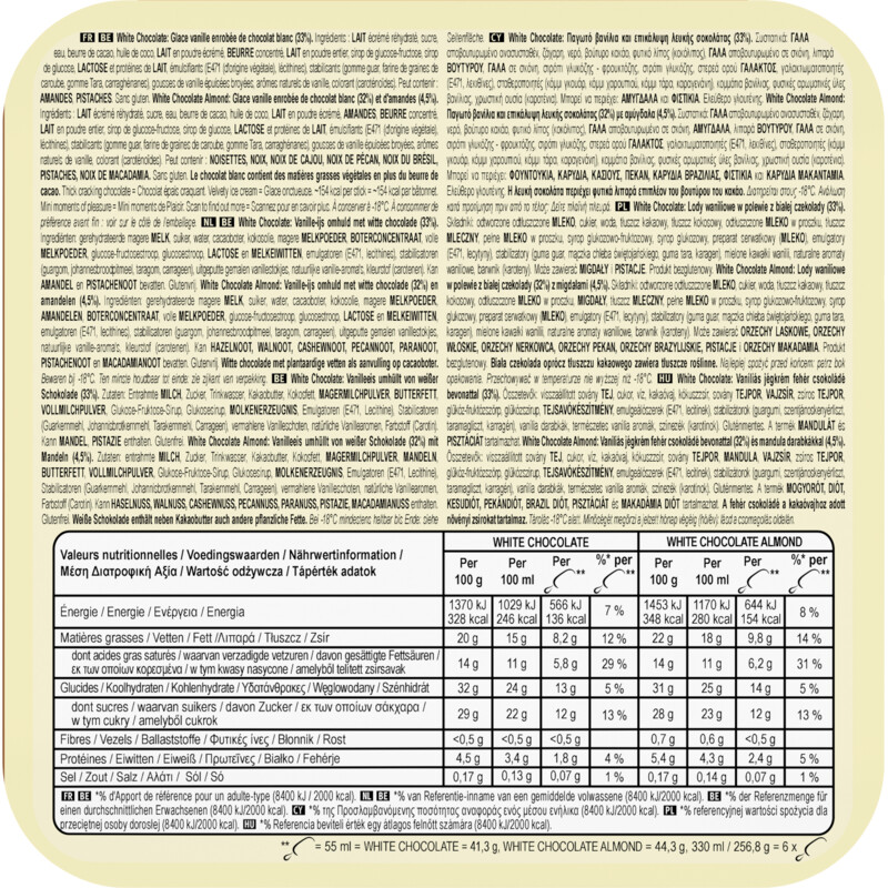 Een afbeelding van Magnum Mini white chocolate & white almond