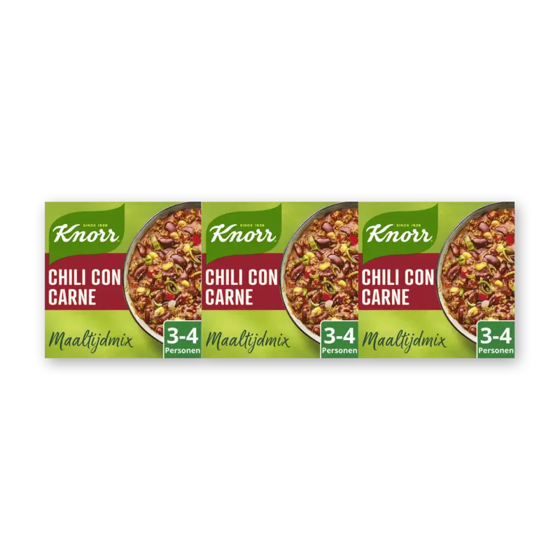 Knorr Maaltijdmix chili con carne 3-pack