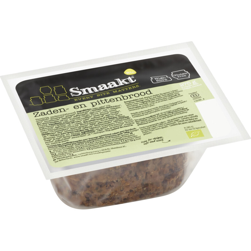 Een afbeelding van Smaakt Vezelrijk zadenmix brood