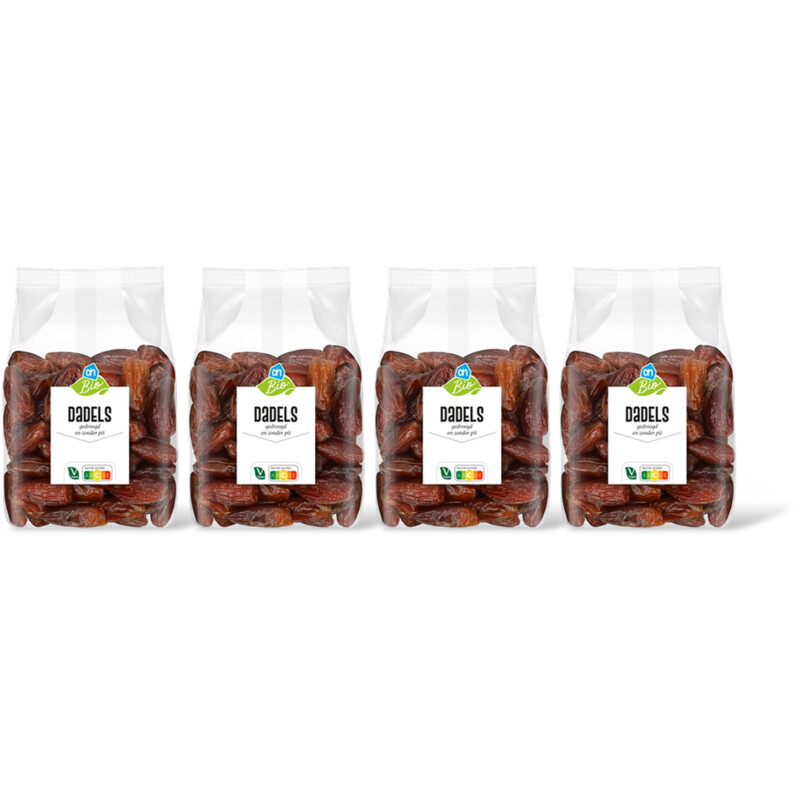 AH Biologisch Dadels gedroogd zonder pit 4-pack