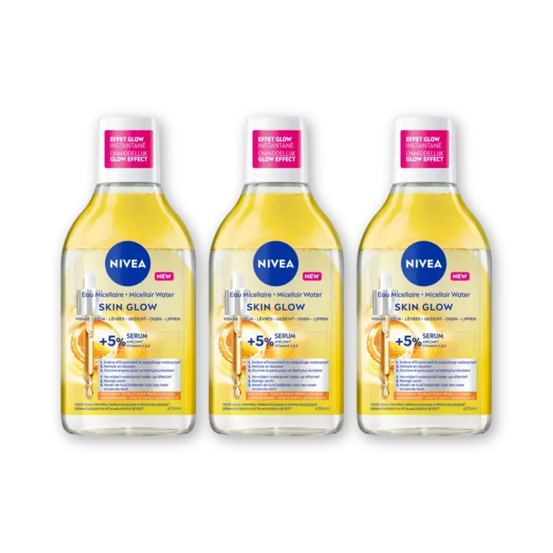 NIVEA Skin glow micellair water 3-pack