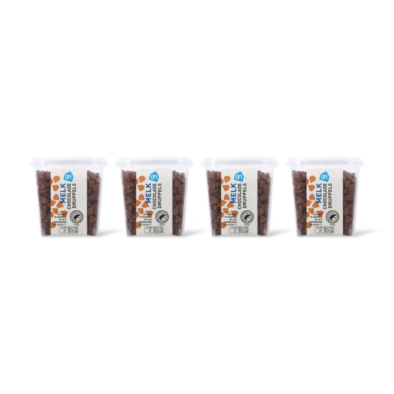 Melk chocolade druppels 4-pack
