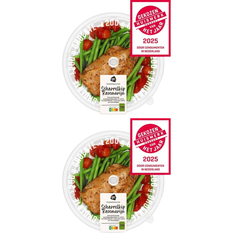 Een afbeelding van AH Stoommaaltijd kip rozemarijn 2-pack
