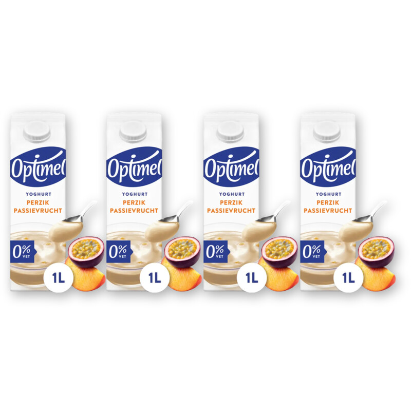 Optimel Yoghurt perzik passievrucht 4-pack