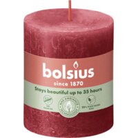 Bolsius Rustieke kaars 8cm rood