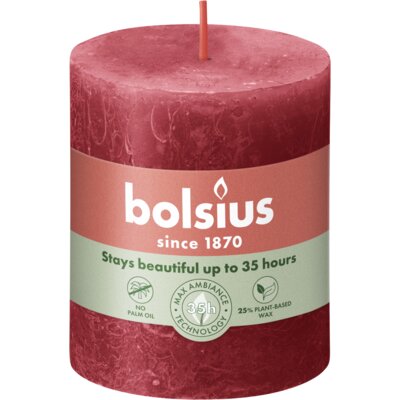 pdp-image-Bolsius Rustieke kaars 8cm rood