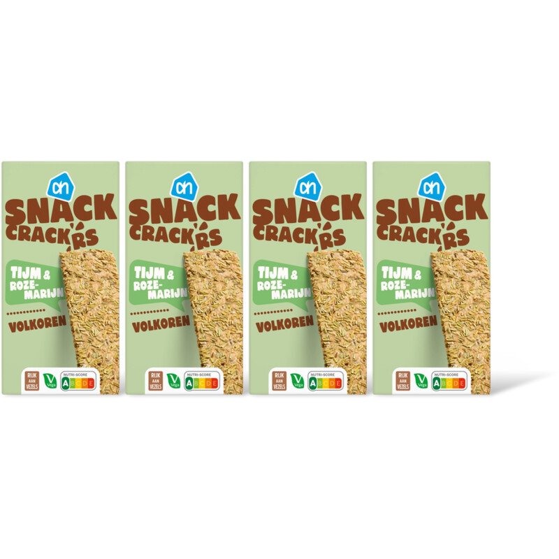 AH Snackcrackers tijm & rozemarijn 4-pack