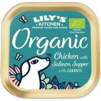 Een afbeelding van Lily's Kitchen Organic kip met zalm en wortelen