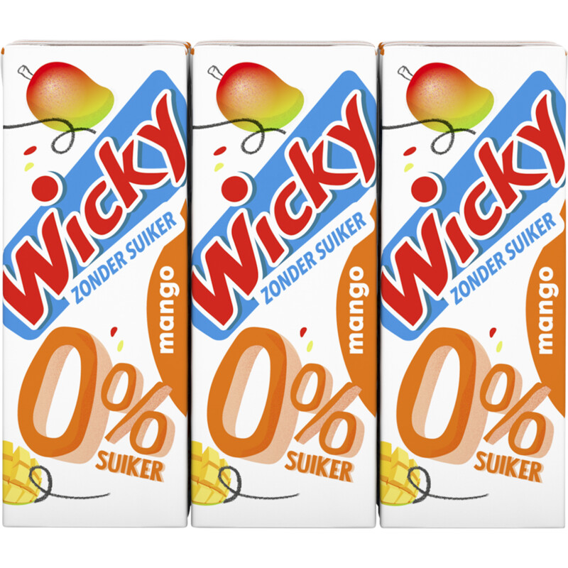 Wicky Mango 0% suiker 6-pack