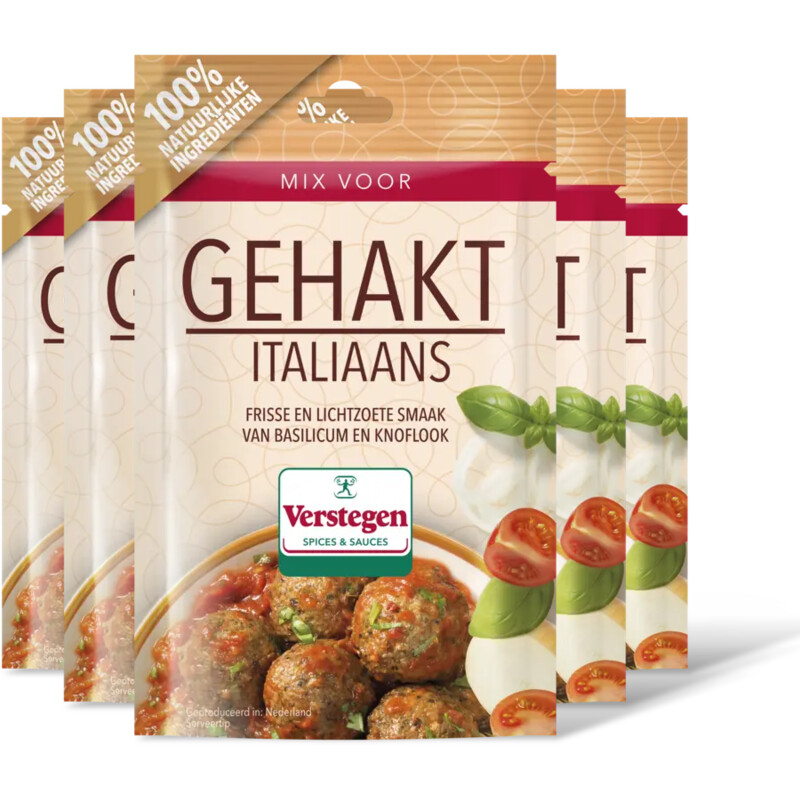 Verstegen Kruidenmix voor gehakt Italiaans 5-pack