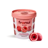 Franui Framboos in witte en framboos chocolade