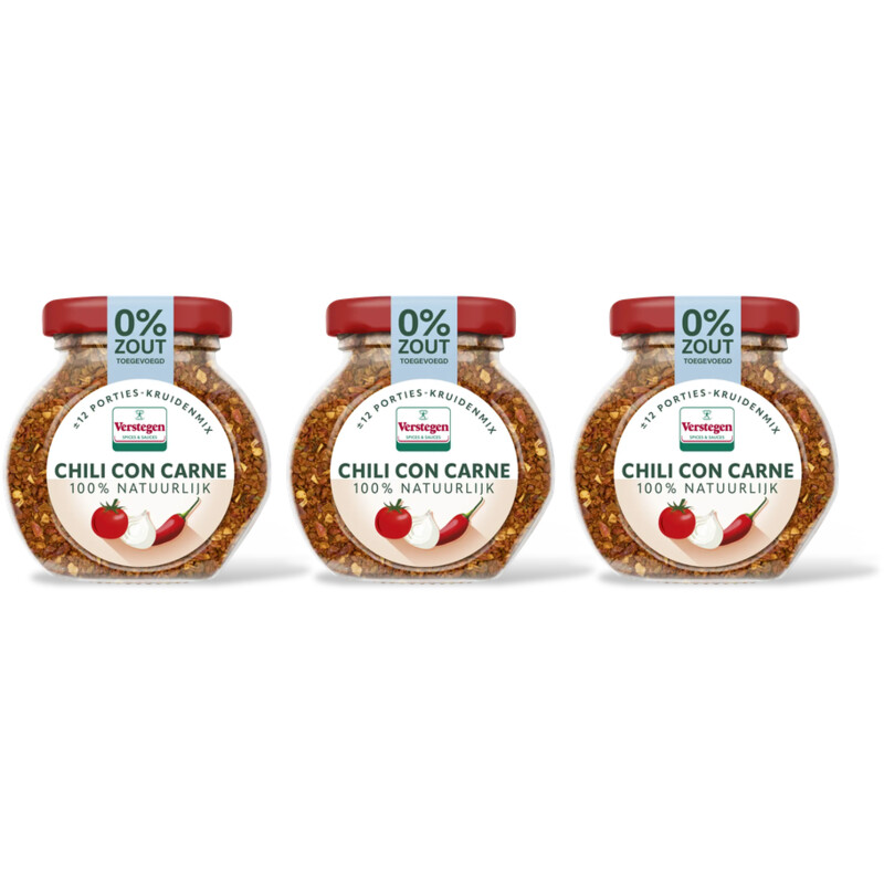 Verstegen Chili con carne kruidenmix 3-pack