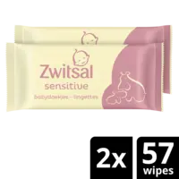 Zwitsal Sensitive billendoekjes 2-pack