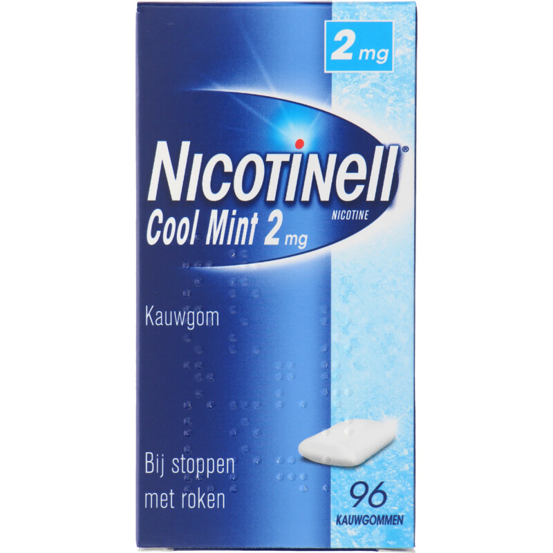 Een afbeelding van Nicotinell Cool mint 2mg nicotine kauwgom