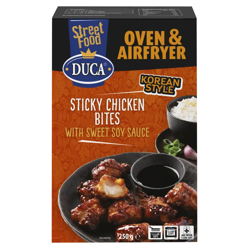 Duca sticky chicken bites sweet soy 250gr