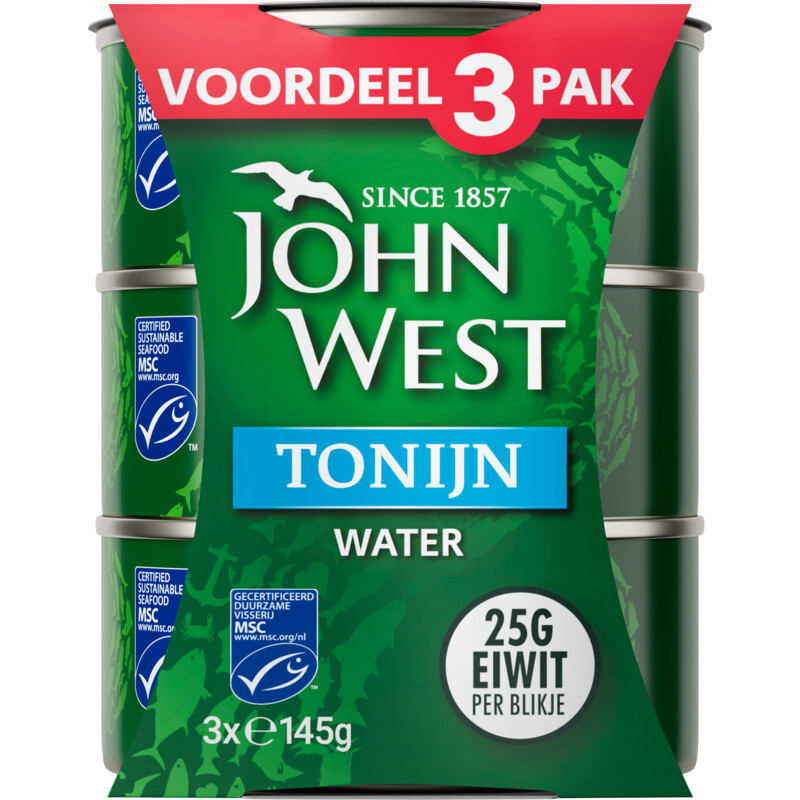 Een afbeelding van John West Tonijn in water 3-pack