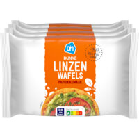 Een afbeelding van AH Dunne linzenwafels paprika smaak 4-pack