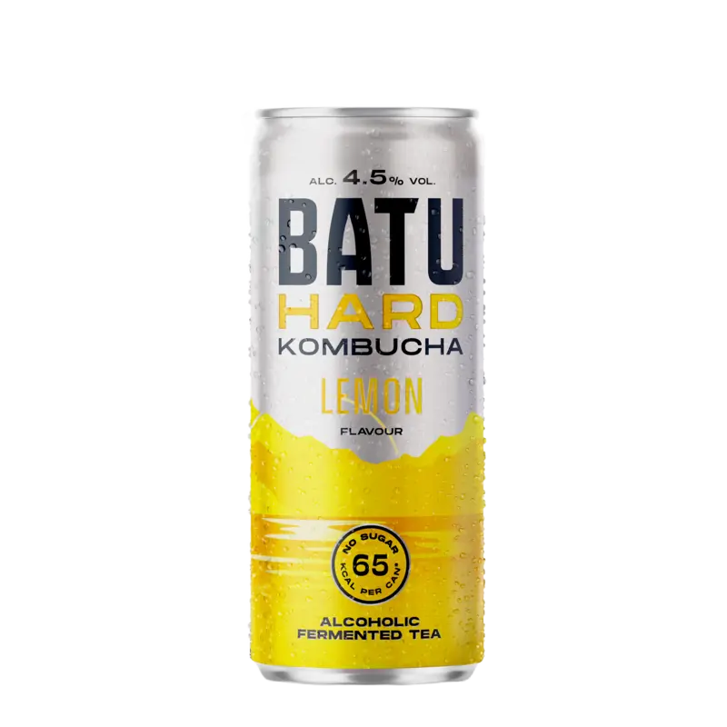 Hard kombucha lemon flavour