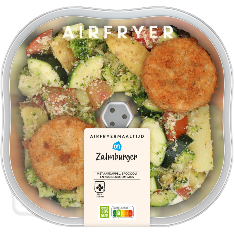 Een afbeelding van AH Airfryermaaltijd zalmburger